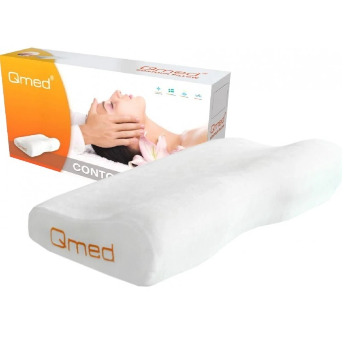 Poduszka rehabilitacyjna CONTOUR PILLOW - L, biala, 80 kg/m³