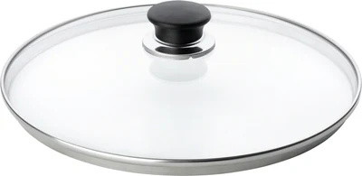 Pokrywka szklana BALLARINI 24 cm - srebrna, przezroczysta, czarna