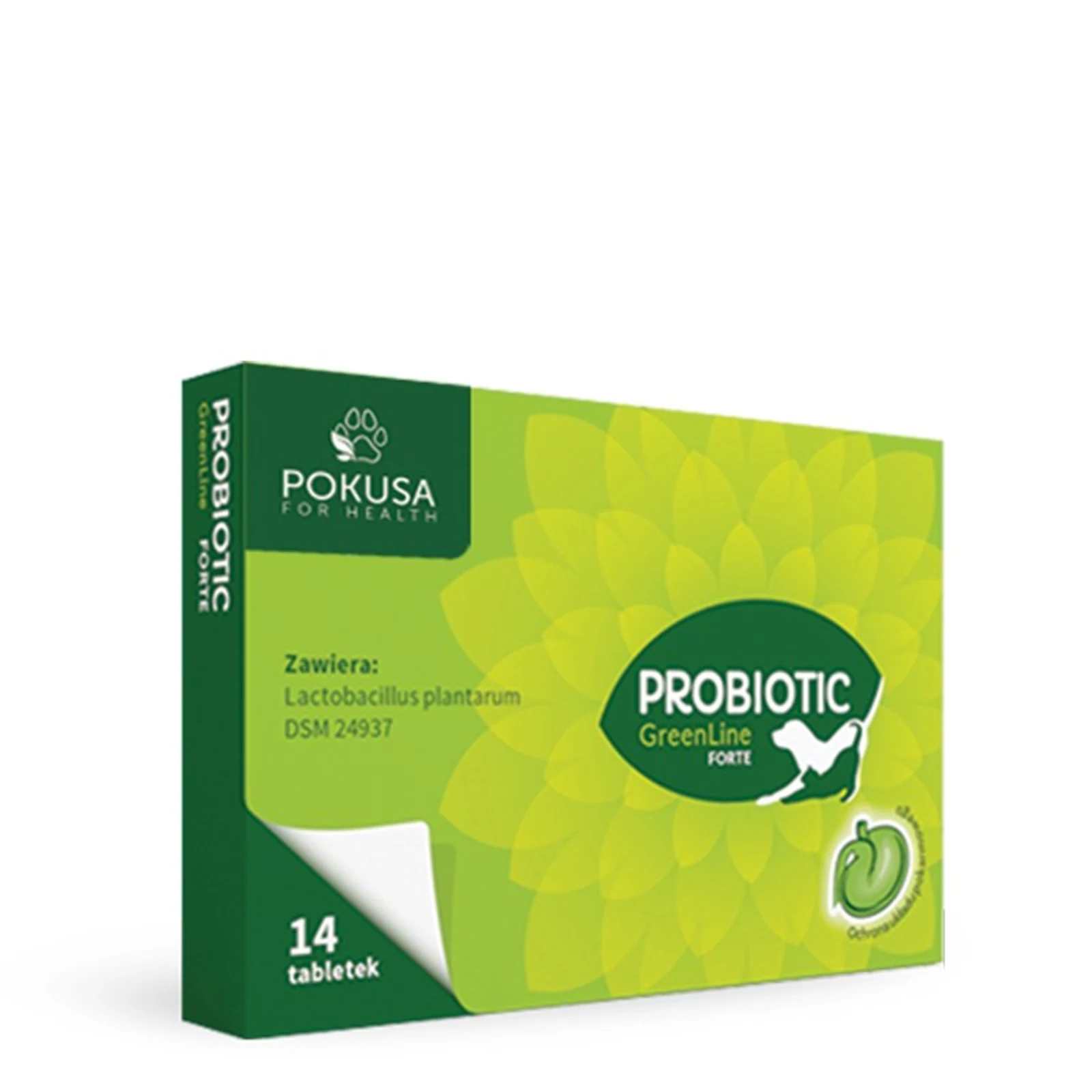 Pokusa Green Line Probiotic Forte 14 tab. - Suplement dla psów wspierający układ pokarmowy
