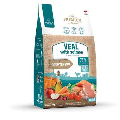 Pokusa Premium Selection Cielęcina z Łososiem 3kg
