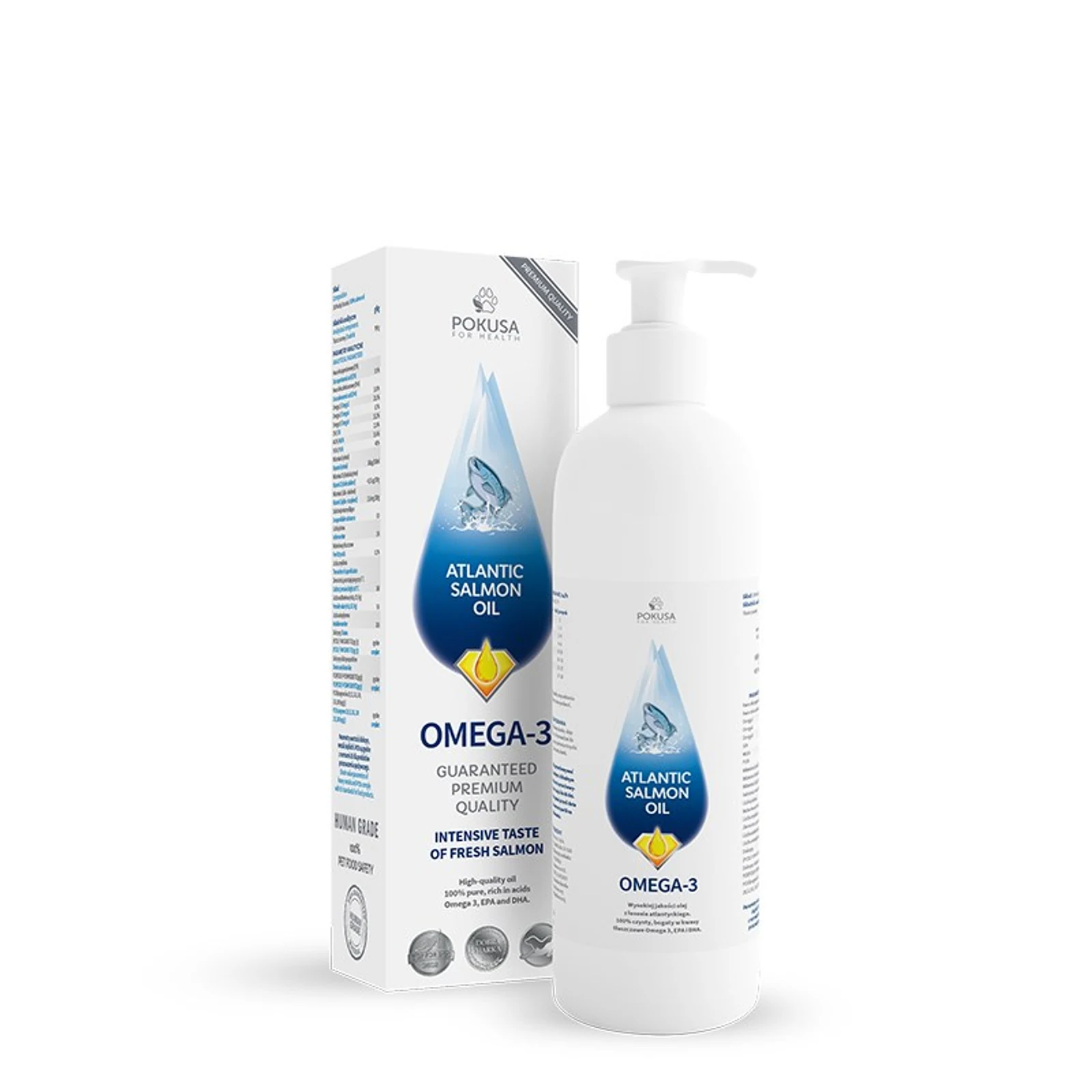 Olej z łososia atlantyckiego Pokusa Raw Diet Line 300ml
