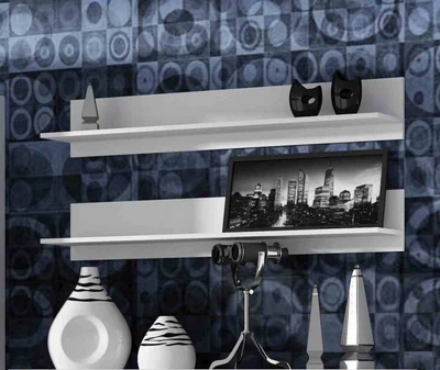 Półka drewniana SOHO, biała mat, 125 cm (2 sztuki)