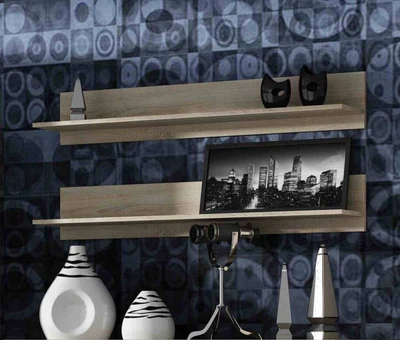 Półka drewniana SOHO dąb sonoma mat, 125 cm (2 sztuki)