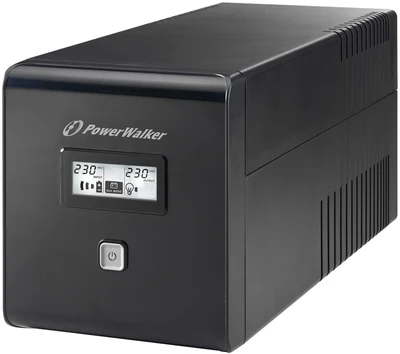Zasilacz awaryjny UPS Power Walker Line-Interactive VI 1000 LCD 1000VA, 2x Schuko + 2x IEC C13, RJ11/45, USB, wyświetlacz LCD