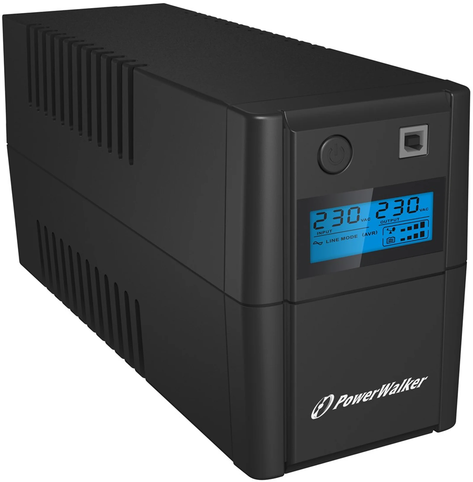 POWER WALKER UPS LINE-IN VI 850 SHL 850VA 2X SCHUKO, RJ11, USB, LCD — zdjęcie 1 z 2