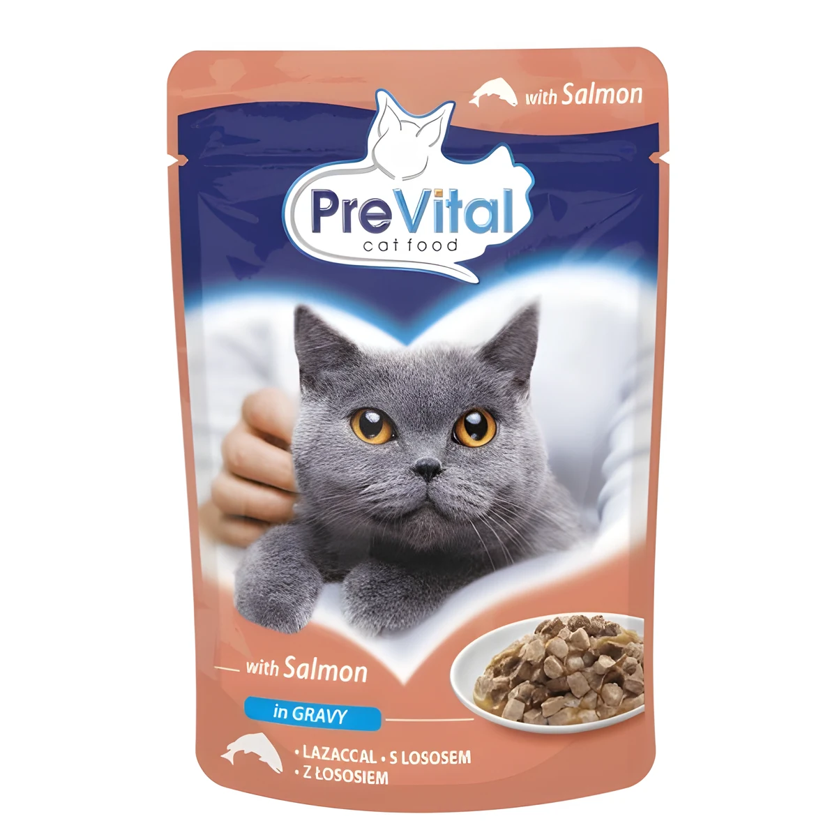 PREVITAL łosoś w sosie dla kotów 100g