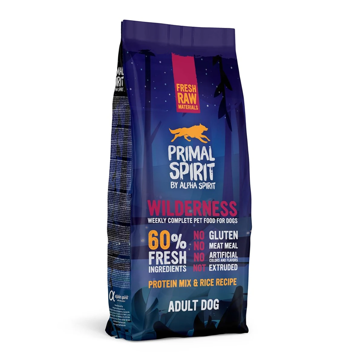Primal Spirit WILDERNESS 60% Mięsa WIEPRZOWINA KURCZAK 12kg