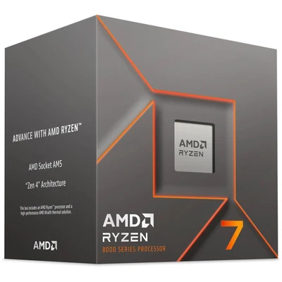 Procesor AMD Ryzen 7 8700F - BOX Czysta nazwa: Procesor AMD Ryzen 7 8700F (8 rdzeni, 16 wątków, 4.5 GHz, 70W TDP) - wersja pudełkowa