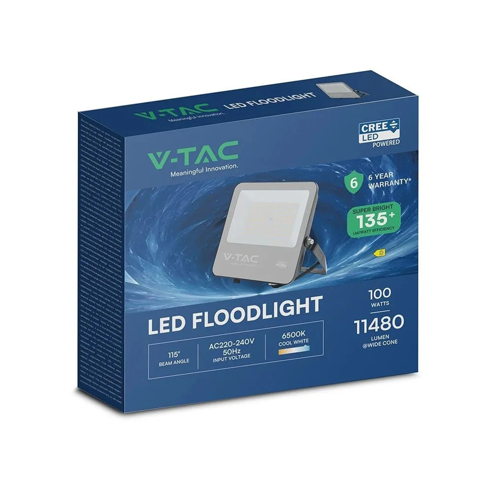 Projektor LED V-TAC CREE CHIP 100W 11480lm 6 lat gwarancji — zdjęcie 1 z 2