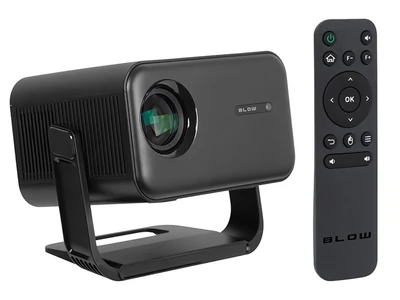 Przenośny projektor BLOW AndroidTV FullHD MaxView, czarny