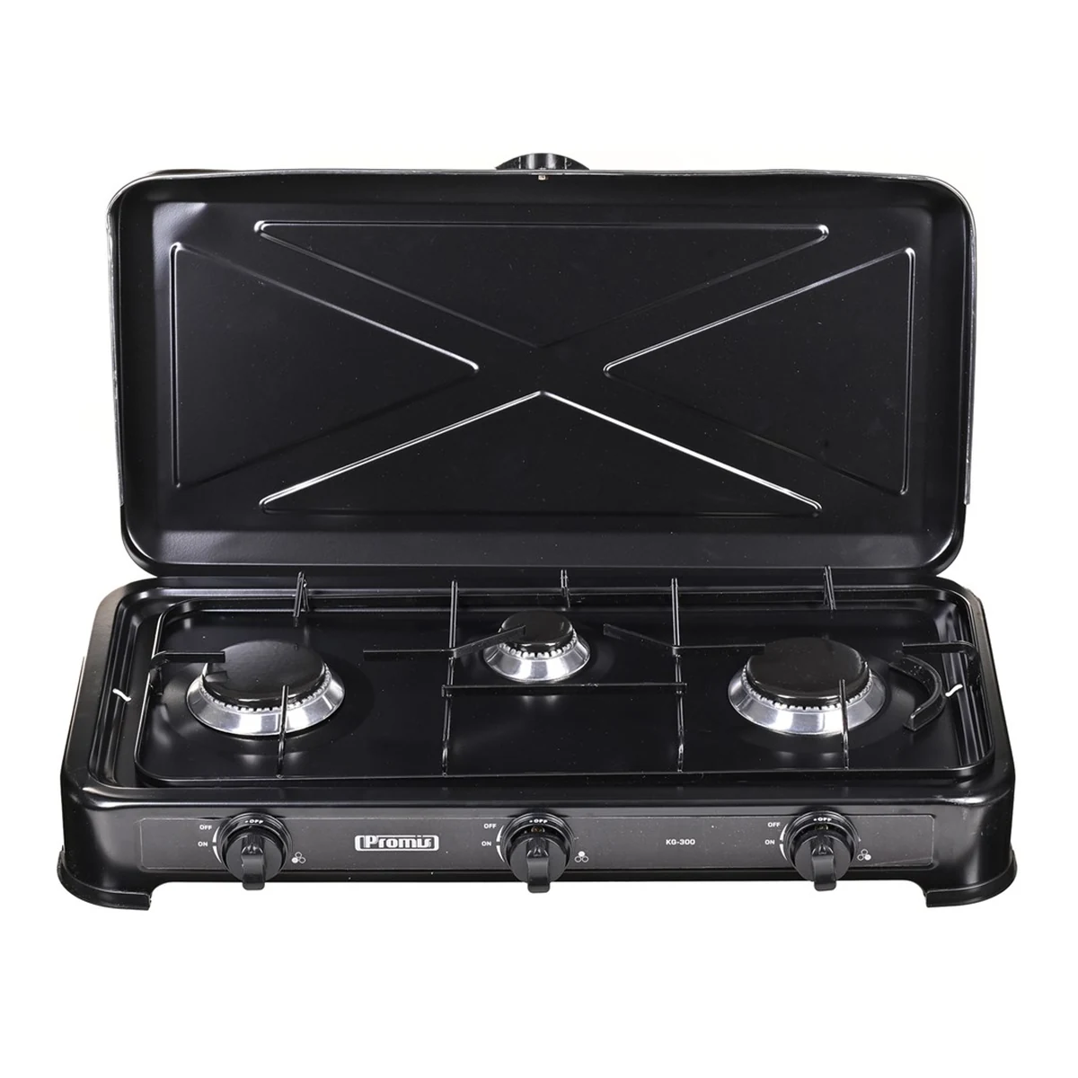 PROMIS KUCHENKA GAZOWA 3-PALNIKOWA,CZARNA KG300C (OUTLET)