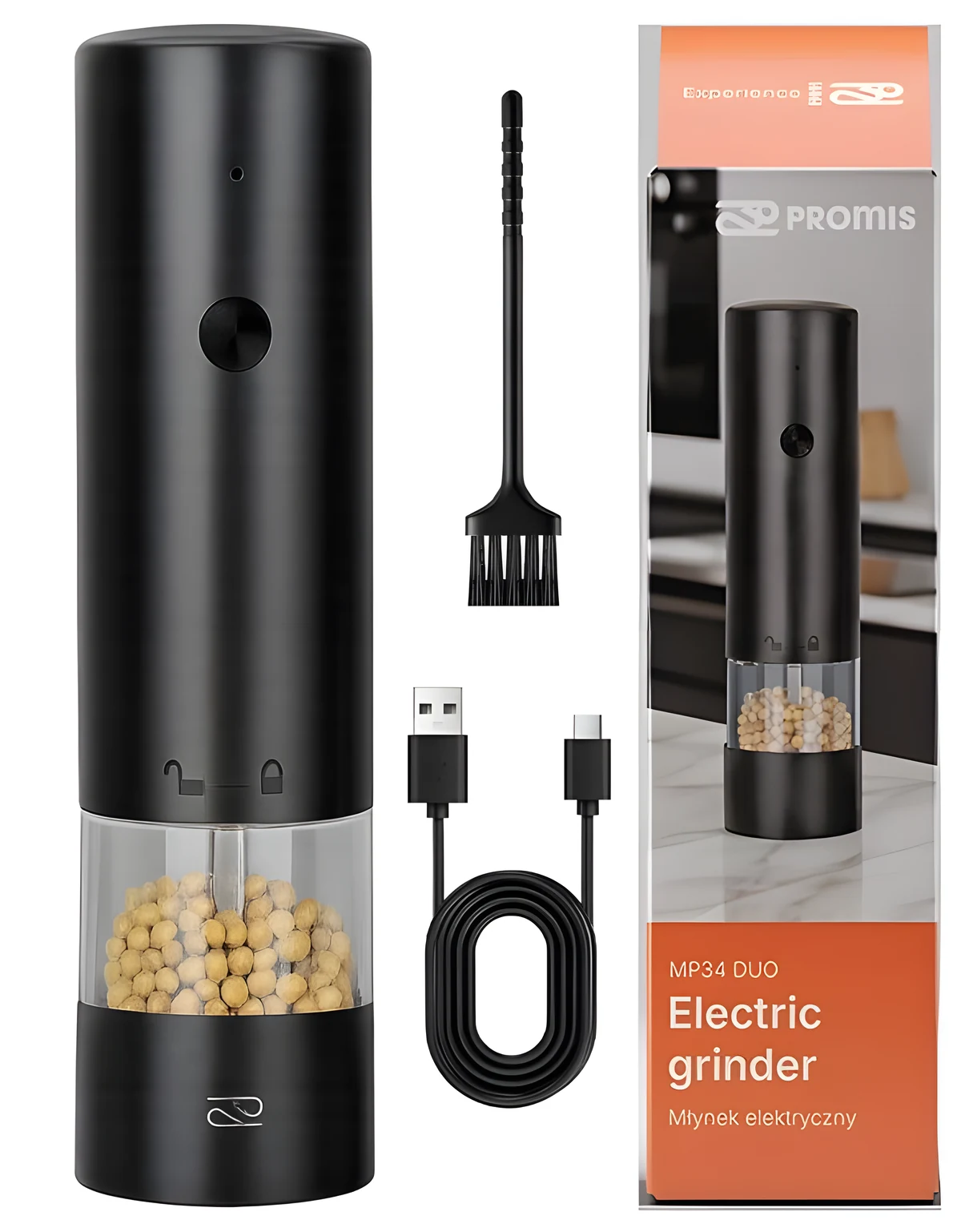 PROMIS MŁYNEK DO PIEPRZU I SOLI - USB MP34