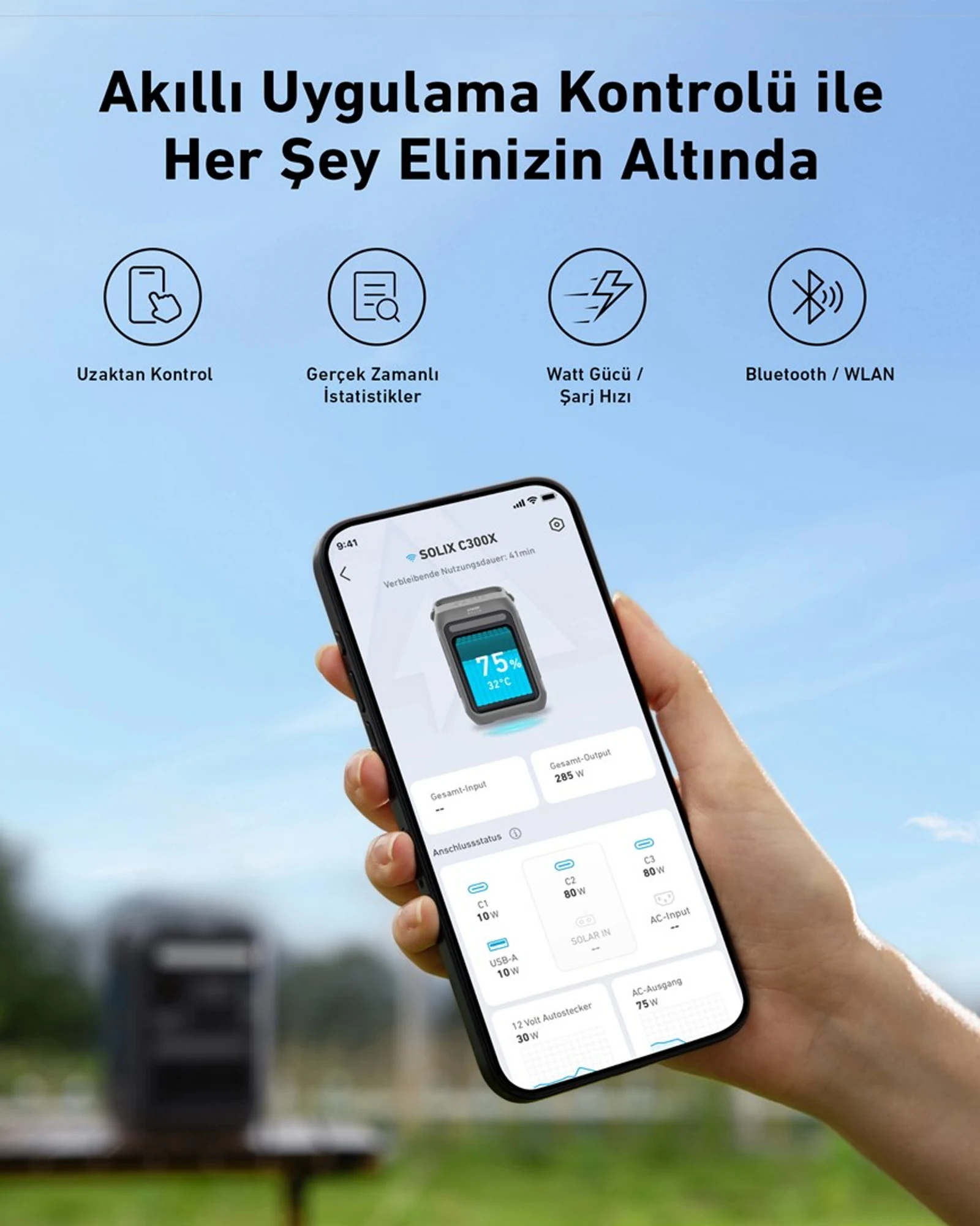 Przenośna stacja zasilania Anker Solix C300X 288Wh 300W — zdjęcie 1 z 8