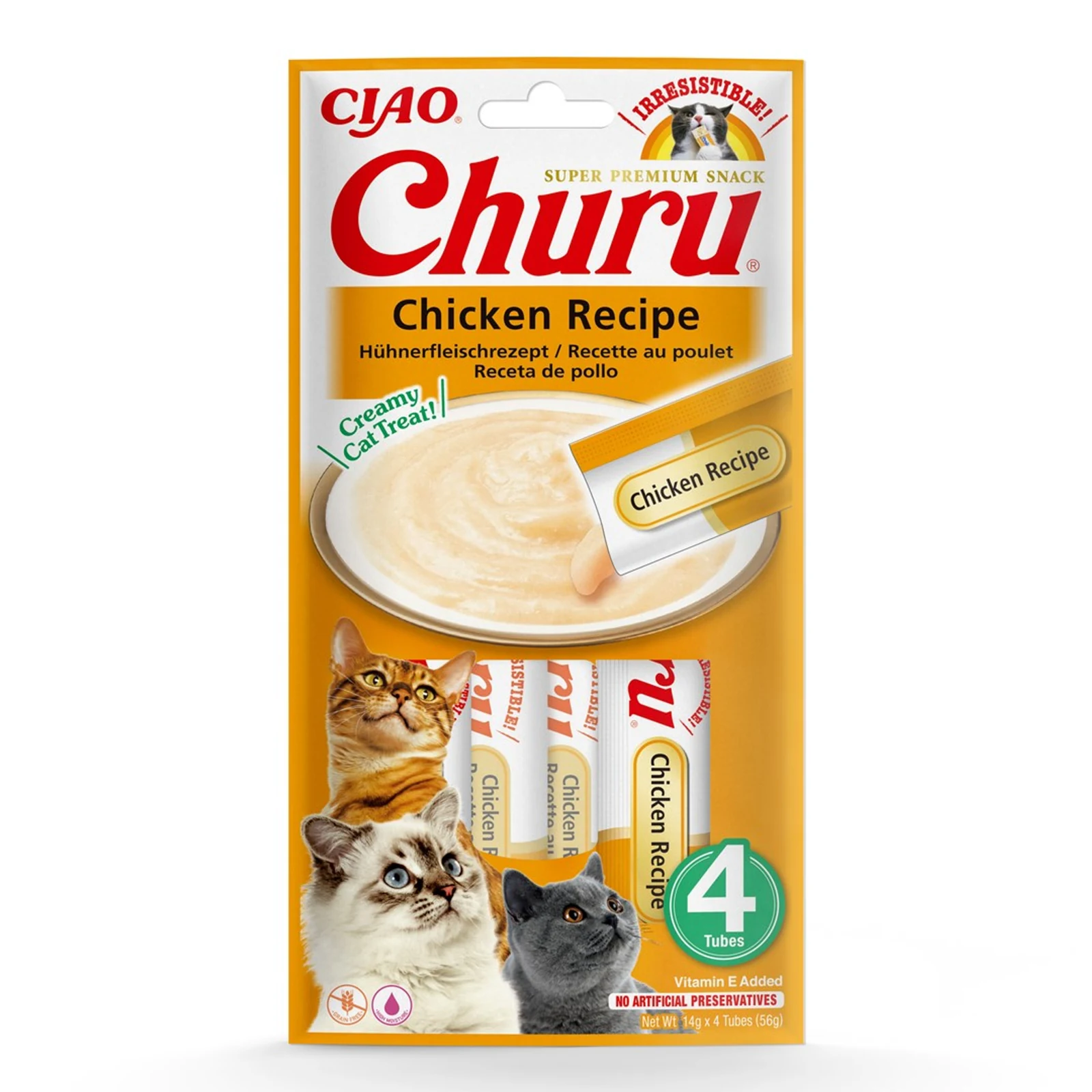 Przysmak CHURU z kurczakiem dla kota 4x14g — zdjęcie 1 z 7