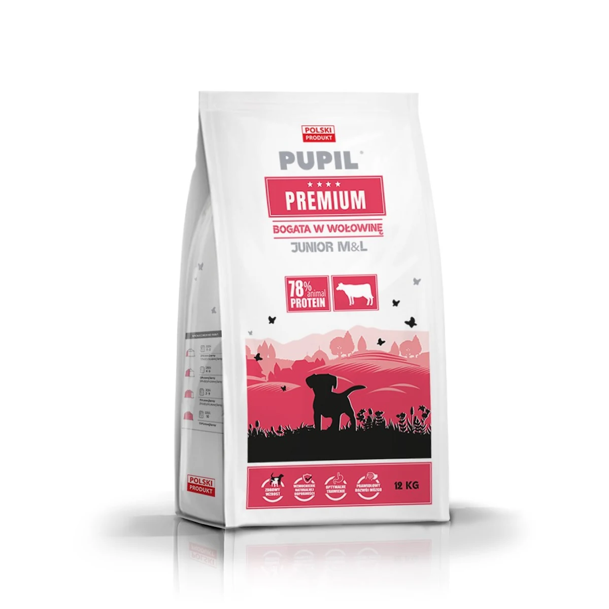 PUPIL PREMIUM Junior M&L 12kg - Bogata w Wołowinę