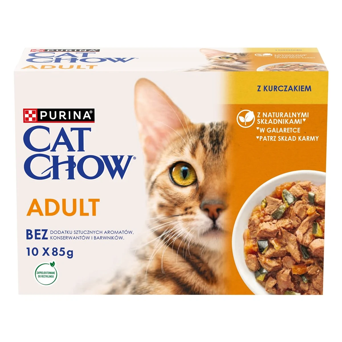PURINA Cat Chow Kurczak, cukinia - 10x85 g