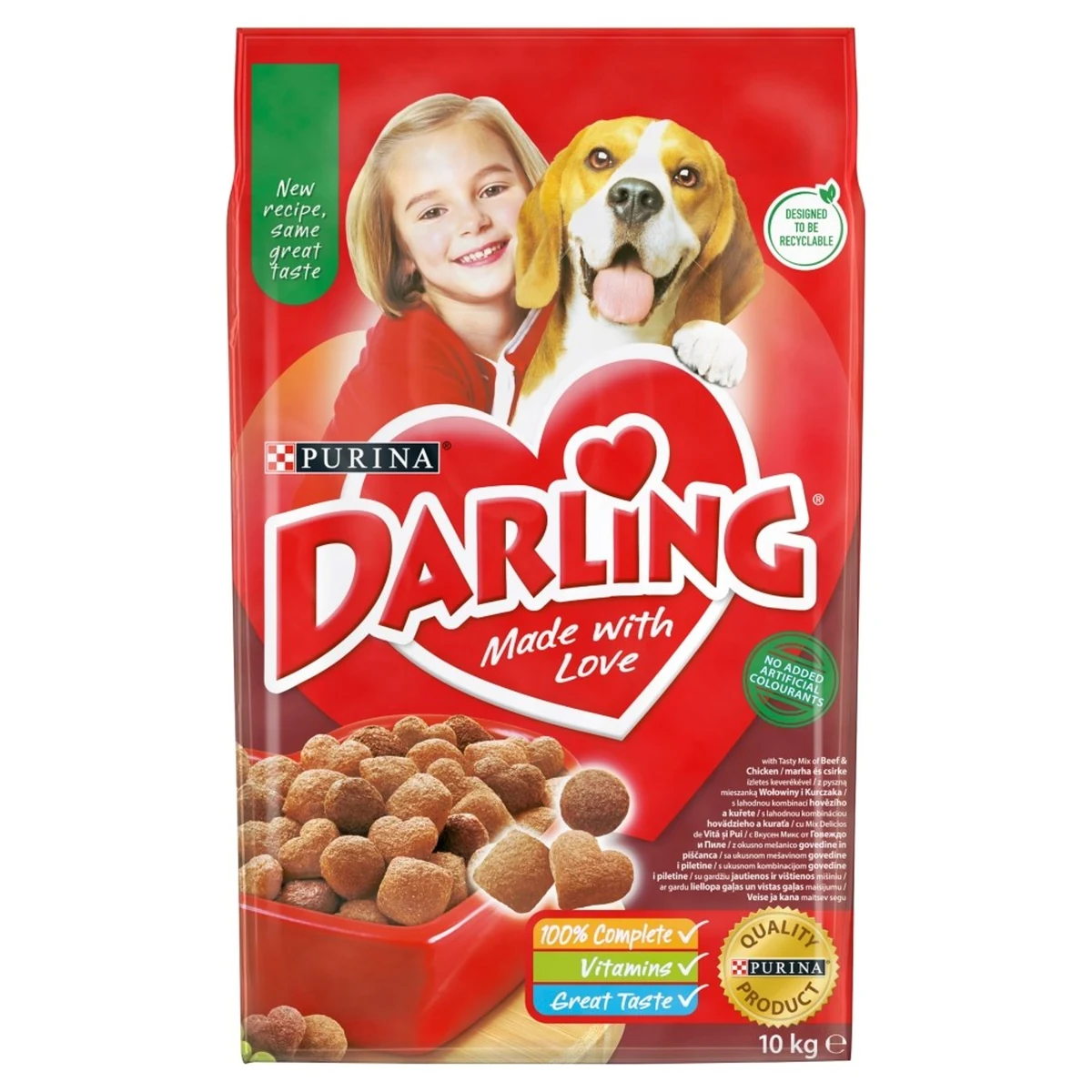 PURINA Darling Wołowina z kurczakiem - 10 kg