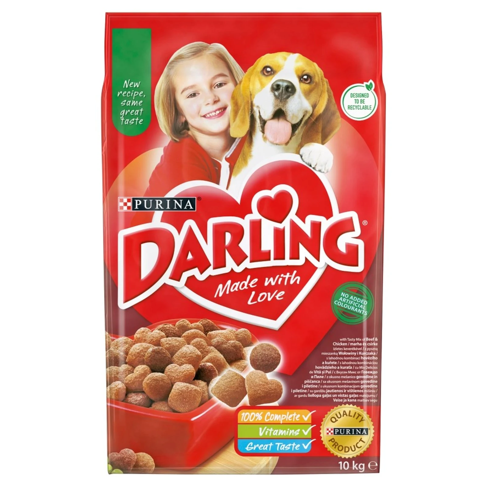 PURINA Darling Wołowina z kurczakiem - 10 kg