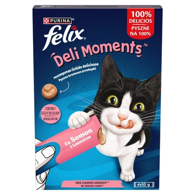 Przysmaki dla kota PURINA Felix Deli Moments z łososiem 4x10g