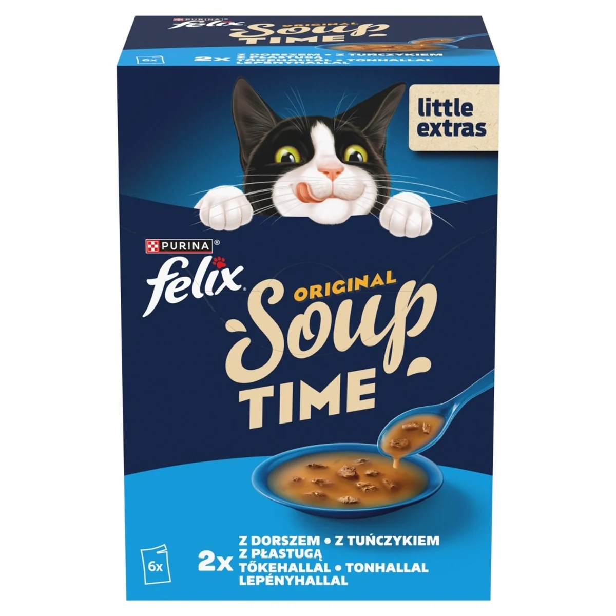 PURINA FELIX Soup ORIGINAL Rybne smaki 6x48g