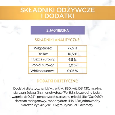 Mokra karma dla kota Purina Gourmet Gold - Mus z jagnięciną 85g