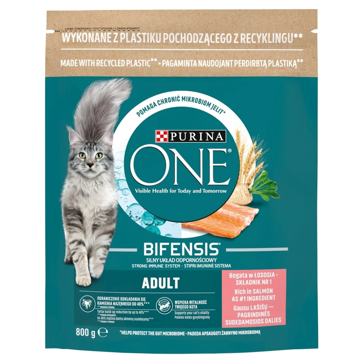 PURINA One Bifensis Adult Łosoś - 800 g