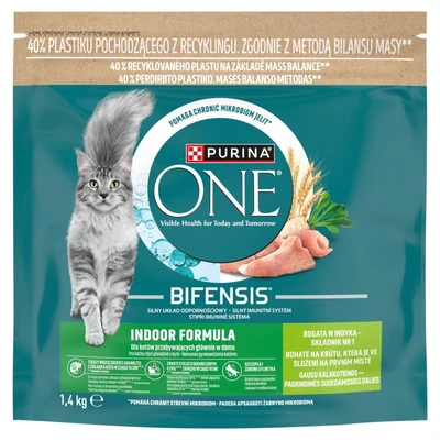 Purina ONE Indoor Formula - Karma sucha dla kota z indykiem 1.4 kg