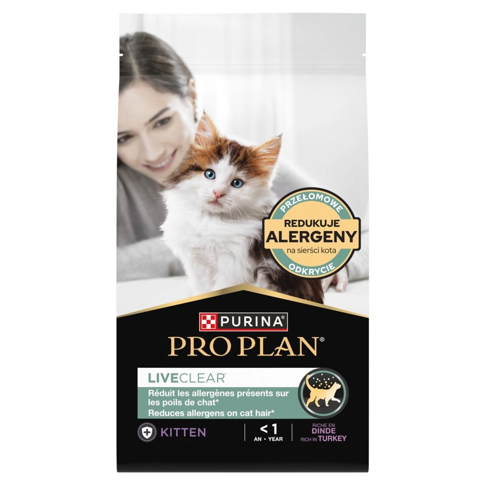 PURINA PRO PLAN LIVECLEAR KITTEN Indyka 1,4kg — zdjęcie 1 z 8