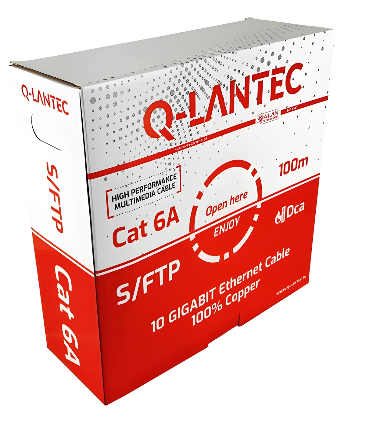 Kabel sieciowy Q-LANTEC S/FTP kat.6A, 100m, 10Gb/s