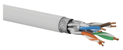 Kabel sieciowy Q-LANTEC S/FTP kat.6A, 10Gb/s, szary, 500m