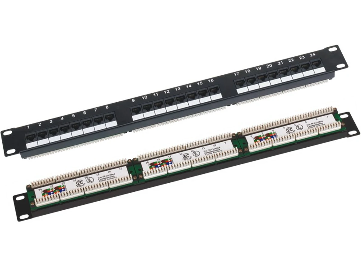 Q-LANTEC Patch panel UTP kat.5e, 24 porty 1U
