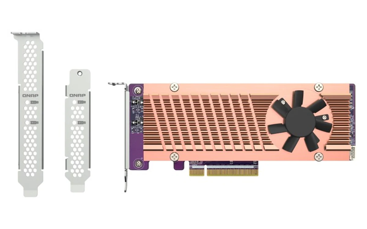 Karta rozszerzeń QNAP QM2-2P-384A, 2x M.2 SSD, PCIe Gen3 x8