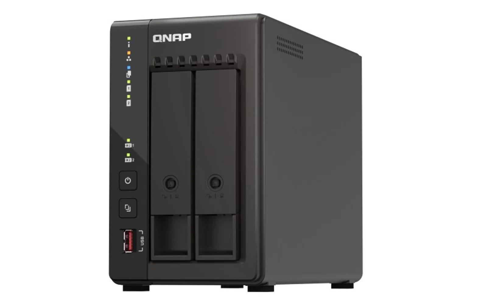 Dwudyskowy serwer NAS QNAP TS-253E, 8 GB DDR4, procesor Intel Celeron J6412 — zdjęcie 1 z 7
