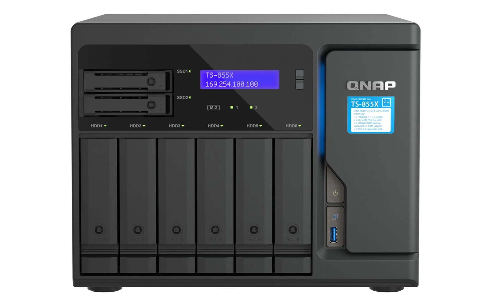 Serwer NAS Qnap TS-855X-8G, 8-rdzeniowy Intel Atom, 8GB DDR4 — zdjęcie 1 z 6