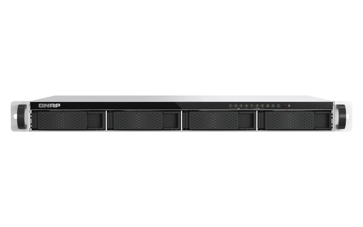 Serwer NAS QNAP TS-h765eU-8G, 1U RACK, 4 x 2.5"/3.5" SATA + 3 x M.2 2280, Intel Atom x7405C, 8GB DDR5 (max 16GB), 2 x M