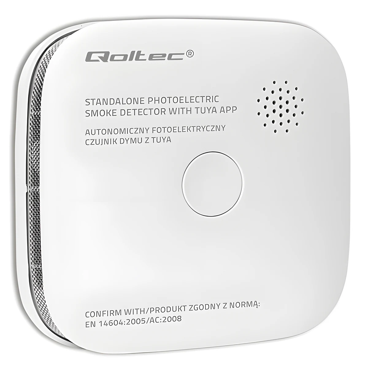 QOLTEC CZUJNIK DYMU Z BATERIĄ | TUYA | WI-FI | ALARM 85DB | LED