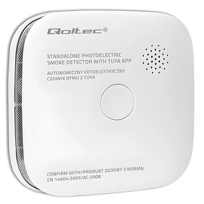 QOLTEC CZUJNIK DYMU Z BATERIĄ | TUYA | WI-FI | ALARM 85DB | LED