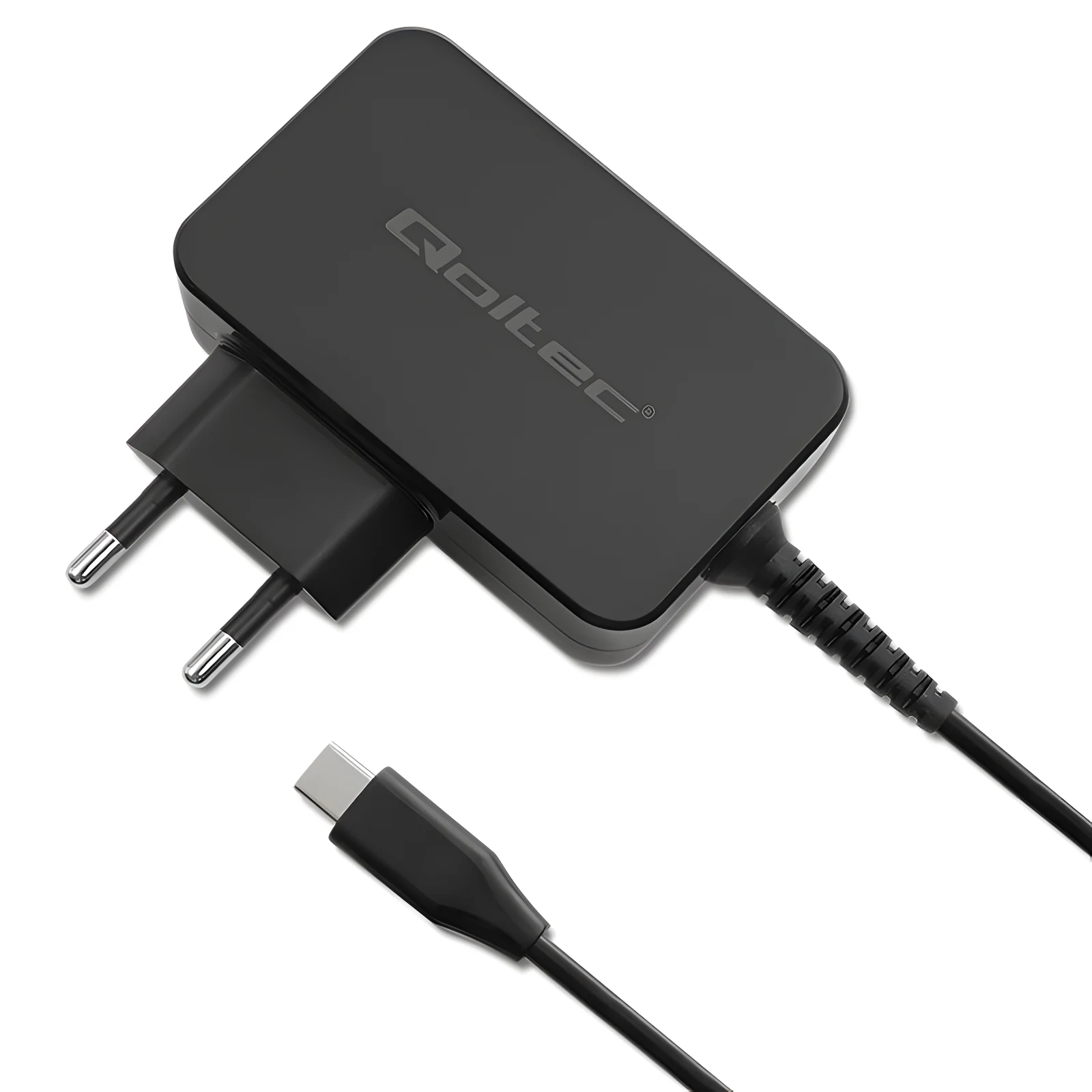 Ładowarka sieciowa Qoltec GAN Power Pro 65W USB-C | Czarna — zdjęcie 1 z 8