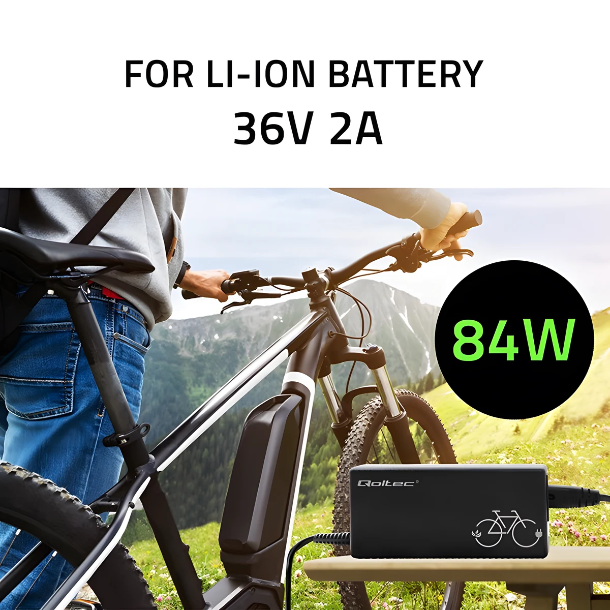 QOLTEC ŁADOWARKA 36V 42V 2A DLA ROWERÓW ELEKTRYCZNYCH