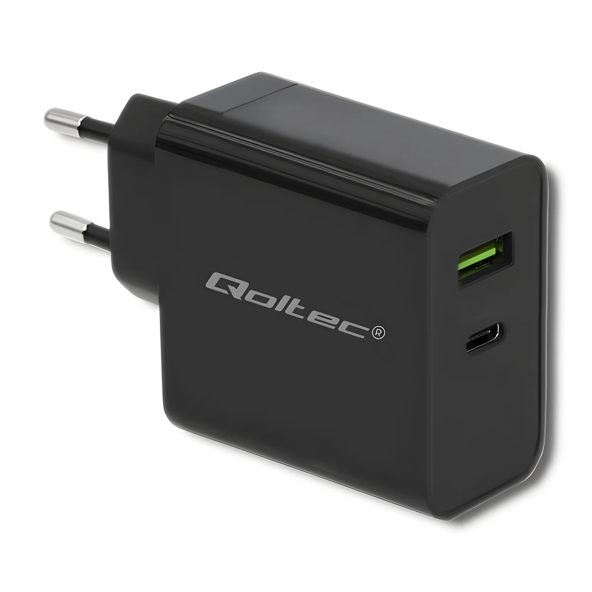QOLTEC ŁADOWARKA SIECIOWA 42W | 5-20V | 2.25-3A | CZARNA