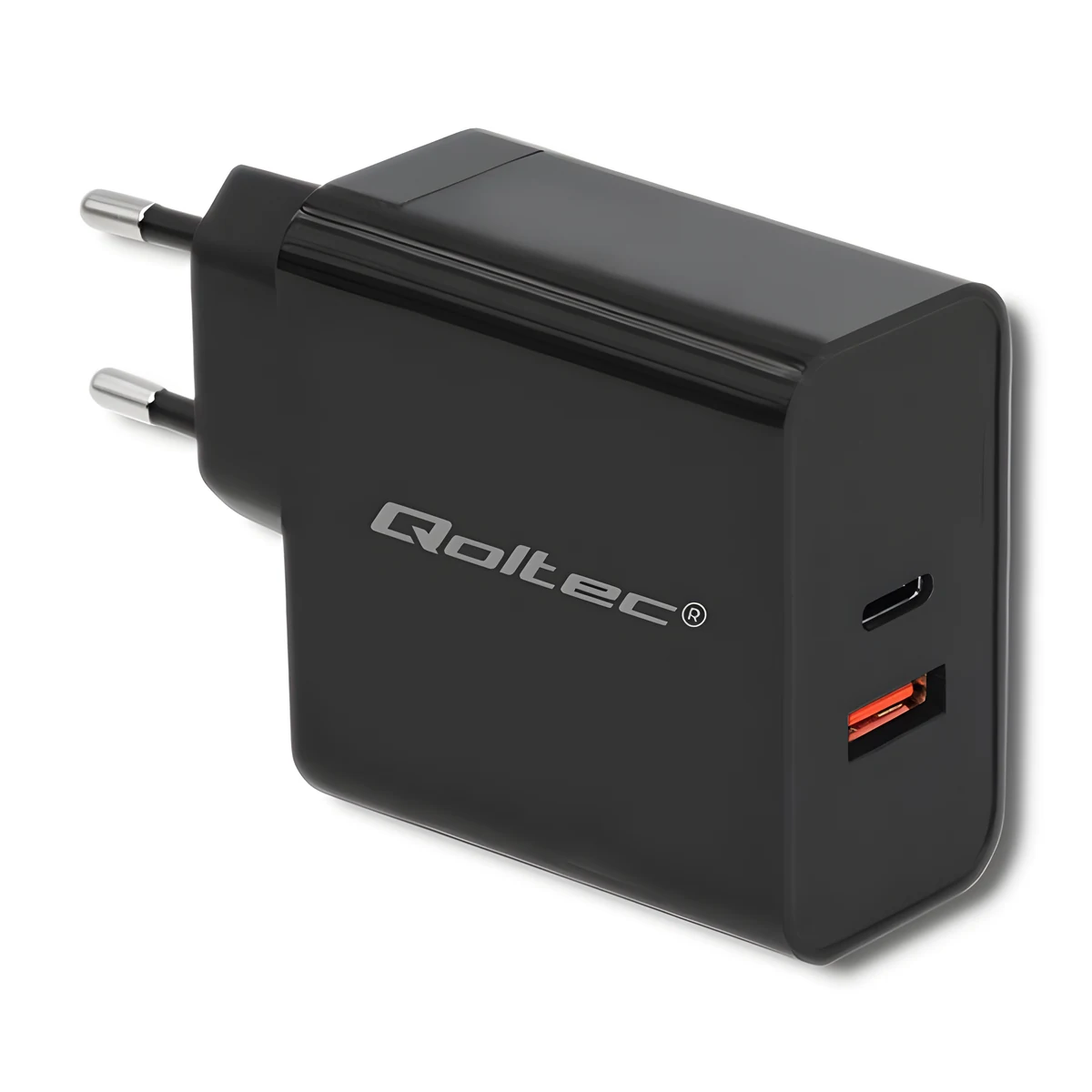 QOLTEC ŁADOWARKA SIECIOWA 63W | CZARNA