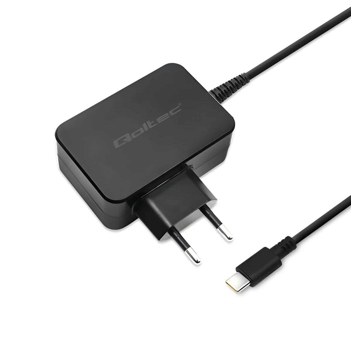 QOLTEC ŁADOWARKA SIECIOWA 65W | USB C | CZARNA