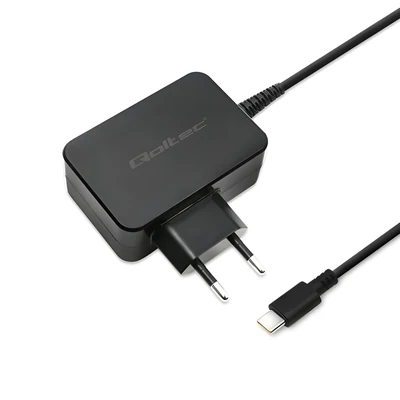 Ładowarka sieciowa Qoltec 65W USB-C | Czarna