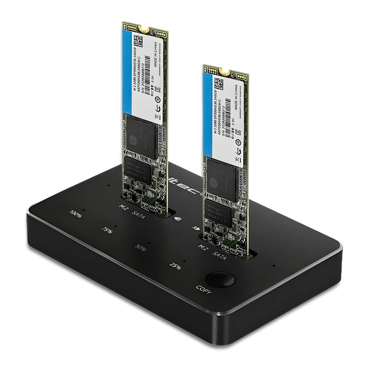 QOLTEC STACJA DOKUJĄCA 2X SSD M.2 SATA | NGFF | USB C
