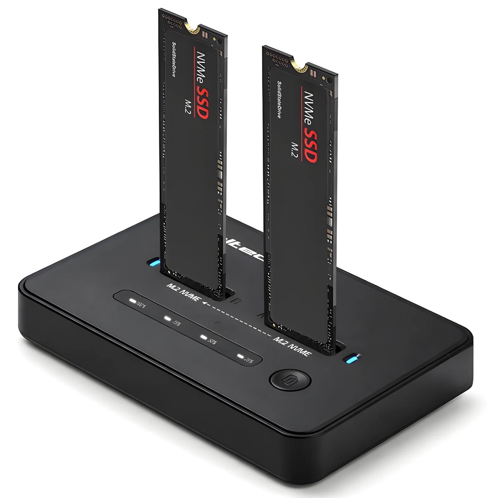 QOLTEC STACJA DOKUJĄCA SSD M.2 NVME | PCIE | USB-C | 20GB/S | DUAL 2X8TB | KLONOWANIE OFFLINE — zdjęcie 1 z 8