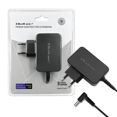 QOLTEC Zasilacz 45W do Ultrabooka HP