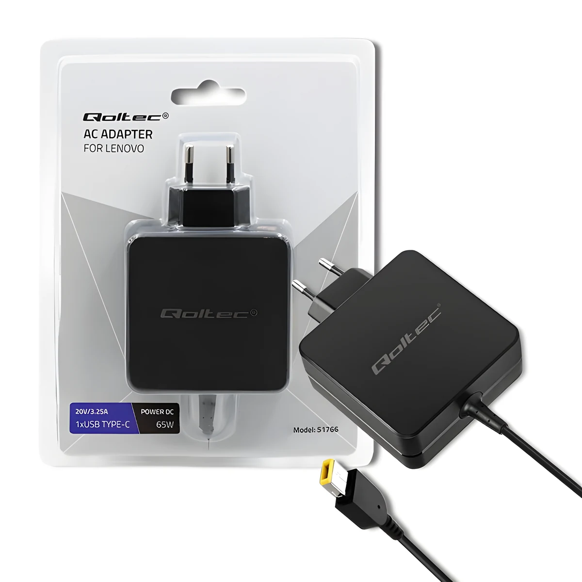 QOLTEC ZASILACZ DO LENOVO 65W 20V 3.25A