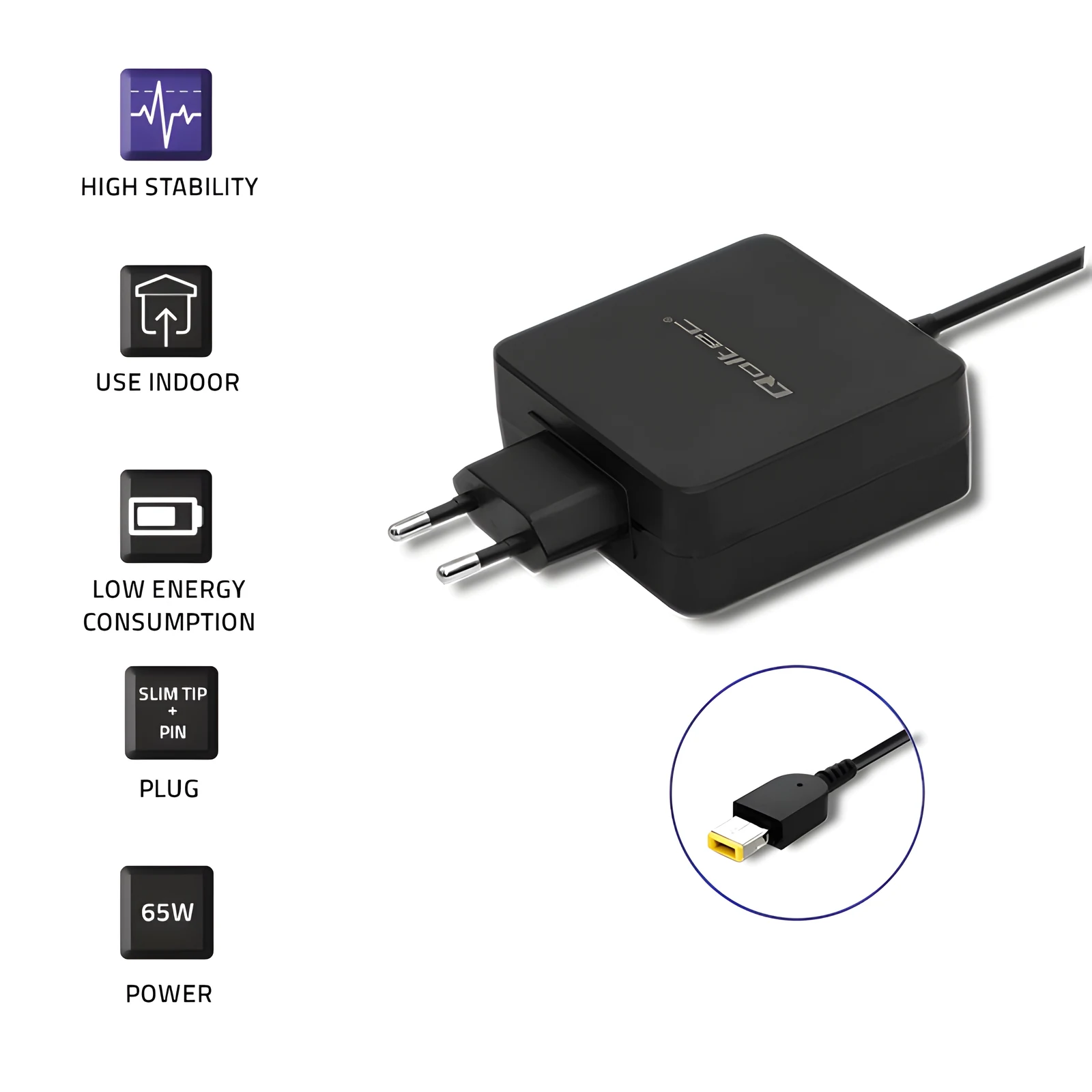 QOLTEC ZASILACZ DO LENOVO 65W | 20V | 3.25A — zdjęcie 1 z 2