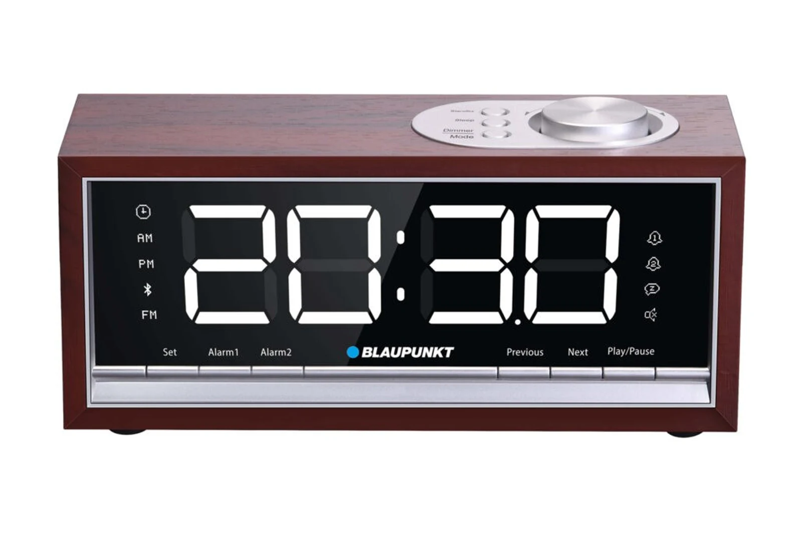 Radiobudzik Blaupunkt CR60BT - Bluetooth, Czarny, Brązowy — zdjęcie 1 z 3