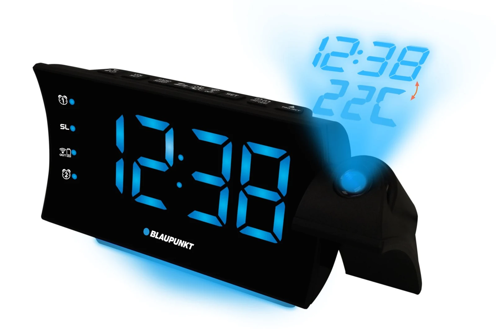 Radiobudzik Blaupunkt CR81USB z Radio FM i Termometrem — zdjęcie 1 z 4
